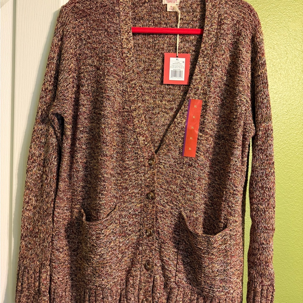Mossimo Supply Co. Multicolor Knit Cardigan